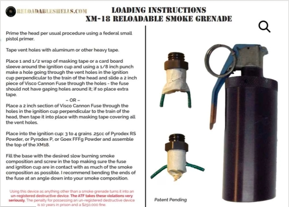 XM18 Reloadable Smoke Grenade - Image 4